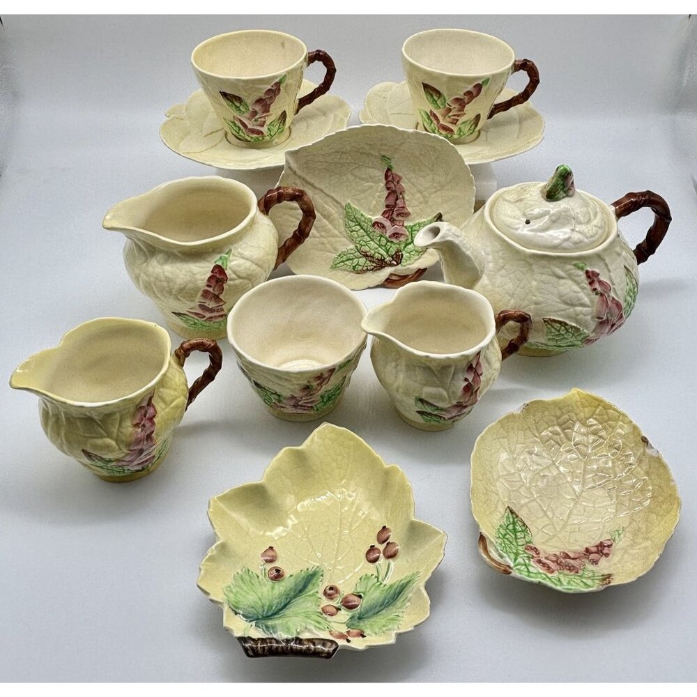 Vintage Carlton Ware Australian Design Foxglove Red Currant 13-Piece Tea Service